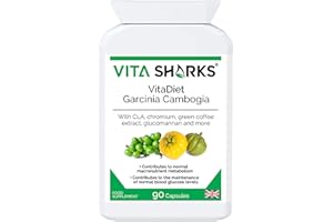VITA SHARKS VitaDiet Garcinia Cambogia Green Coffee Extract, Thermogenic Fat Burning, Appetite Control & Weight Management. Boost Metabolism & Healthy Blood Glucose