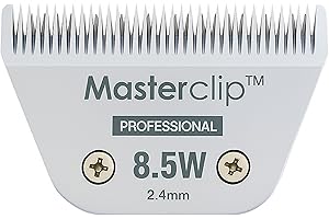 MASTERCLIP 8.5W 2.4mm Medium/Fine Light Duty Horse Clipper Blades - Available in Coarse, Medium, Fine, Superfine (A5 Wide Body Blade)