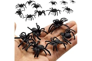 DabbOo 40 Ragno di Halloween Scherzi di Halloween Ragni Finti Realistici Raccapricciante Ragno di Plastica Nera Festa di Halloween per Casa Stregata Halloween Decorazioni per Feste a Tema Horror