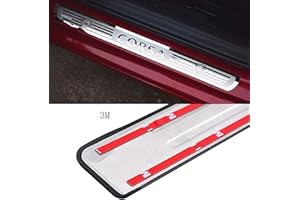 WYXAXNM 4 Pcs Stainless Steel Door Sill Protector for OPEL Vauxhall Corsa 2016 2017-2021, Car Threshold Cover Edge Non-Slip Scuff Guard Protection Strip Sticker, Auto Styling Decoration Interior Accessories
