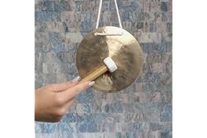 KLANGSCHALEN-CENTER Feng Gong, Wind Gong origine de chine, Ø 15 cm, son magnifique inclusive battant en bois/coton – 7016