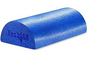 Yes4All Medium Firm Round PE Foam Roller 30, 45, 60, 90 cm for Pilates, Yoga, Stretching, Balance & Core Exercises