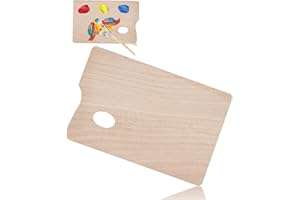 KEAHND Palette Bois Peinture,Palette En Bois Peinture,Palette De Peinture En Bois,Palette Peinture Bois,Palette Peinture,Palette De Peinture,Palette Peinture Acrylique,Palette Aquarelle En Bois,Rectangulaire