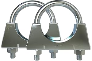 ‎AUPROTEC 2x M8 Bügelschelle Rohrschelle Ø38-76 mm Auswahl: (2 Stück Ø 65 mm)