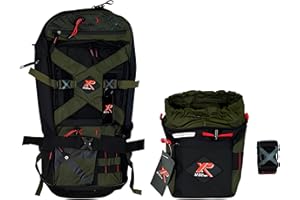 XP Metal Detectors Finds Pouch & Backpack 280, designed for XP metal detectors and finds pouch provided with one large pocket and one small pocket closed by a zip (XPBACKPACK & XPPOUCH)
