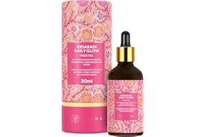 iYURA Kesaradi Daily Glow | Clinically Proven to Brighten and Moisturise | For Dry, Sensitive Skin | Quick Absorbing, 100% Natural Face Oil | With Saffron, Turmeric & Rose | 30ml