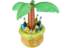 Balinco Hinchable Palm Beer Cooler Beer Party Cooler Cubo de Hielo Accesorios de Fiesta Hinchable Party Cooler para Verano Piscina Fiesta temática
