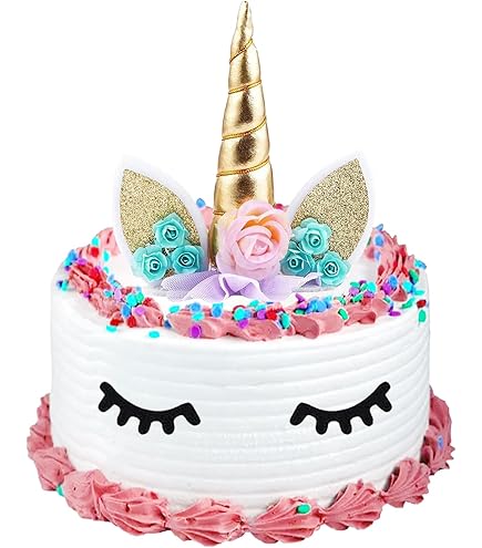 Einhorn Kuchen Topper Set - 5-teilig Für Geburtstag & Feiern