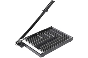 Voluker Massicot A4 Capacité de Coupe 12 Feuilles de Papier pour Bureau, École, Loisirs Créatifs en Papier, Noir