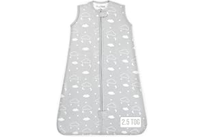 Mama Cheetah Baby-Schlafsack, 2,5 Tog, Winter-Baby-Schlafsack mit 2-Wege-Reißverschluss, Bio-Baumwolle, Übergang, tragbare Decke für Jungen, Mädchen, Kleinkinder, 24–48 Monate