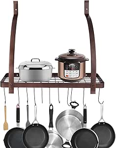 Küche Wand Topf Rack mit Haken Wand montiert Topf und Pfanne, aufhängen