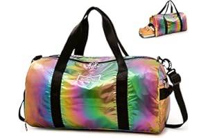 ZIOSINM Borsone Palestra Donna, Borsone da Viaggio Donna Impermeabile Elegante con Scomparto Umido e Scomparto per Scarpe, Borsa Palestra Borsa Viaggio (arcobaleno)