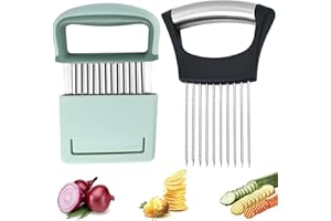 DOG'S BOOTY Riffelmesser Baby Wellenschneider Kartoffelschneider Riffelschneider Kinder mit Schützendem Edelstahl Kartoffel Wellenmesser Zwiebelschneider Halter für Obst Gemüse Salat Frites Zwiebel 2 Stück