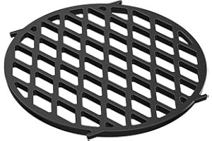 onlyfire Griglia in Ghisa per Weber Gourmet BBQ System, Sear Grate Adatta per Barbecue a Sfera di 57 cm (Ø 30 cm)