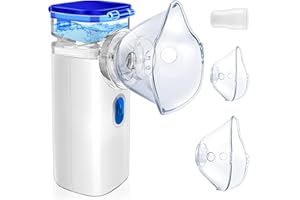 HABOWN Inhalationsgerät für Erwachsene und Kinder, Inhalator mit Selbstreinigungsfunktion, Inhaliergerät Vernebler mit Mundstück und 2 Zerstäubermembran für Kinder und Erwachsene