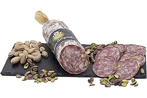 Salame ai Pistacchi | salame intero da 0,5 kg | Salume artigianale Toscano con i pistacchi | Salumificio Artigianale Gombitelli - Toscana
