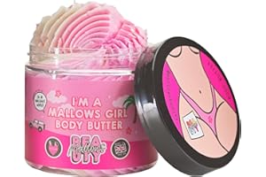 Mallows Beauty Body Butter Shea Nourishing Cocoa & Vanilla Butter I'm a Mallows Girl for Silky Smooth Skin Hydrates and Soothes Razor Burn and Dryness
