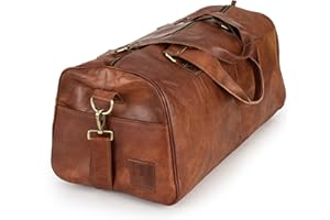 Berliner Bags Weekender Oslo skórzana torba podróżna dla mężczyzn i kobiet, brązowa duża 45 l