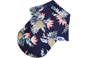 PETCUTE Haustier Sommer Shirts,Hundehemd Kleidung, Modisch Atmungsaktiv Hundebekleidung Hund Sommer T-Shirt,Hawaii-Hemden für Hunde,Haustier-Shirts für Klein mittelgroße bis große Hunde