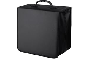 CCidea CD Case DVD Holder Storage, 400 Capacity DVD Cases Organizer Portable Cd Wallet Binder for Home Travel (400 Black)