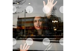 STICKERS4 60 x Etched Glass Safety Windows Stickers - 50mm Round Glass Awareness Decals for Patio Doors, Panels, Doors, Balconies, Shower Doors and Partitions