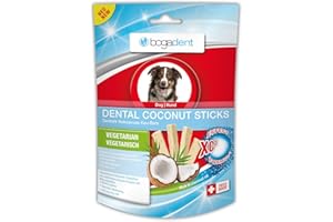 bogar, Bogadent Dental Coconut, Dental Sticks Hund, Hundesnacks mit Kokosnuss, Beugt Plaque und Zahnstein vor, Zahnpflege für Hunde, Stärkt das Fell, Hundezubehör, 50 g
