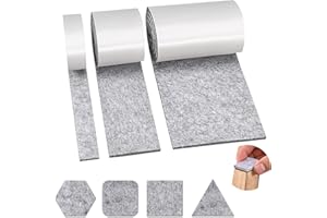 WANHOLL Furniture Pads Floor Protectors,3 Rolls Felt Pads for Furniture Feet Self Adhesive Pads Anti-Slip Chair Leg Floor Protectors Pads Furniture Felt Pads for Table Chair Bed Sofa Legs(Grey)