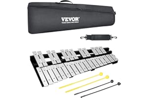 VEVOR Kit Campana Xilofono Glockenspiel a 30 Note, Strumento a Percussione con Mazze, Bacchette e Borsa Trasporto, Strumenti a Percussione Xilofono Glockenspiel Professionale per Adulti e Studenti