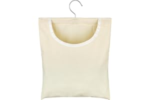 Vicloon Sac à Pinces à Linge, Panier de Rangement pour Pinces à Linge avec Crochet pivotant à 360°, Grande Capacité Pince à Linge Organisateur pour Pinces à Linge, Petits Objets (Couleur Unie)