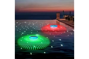 morxinle Solar Poolbeleuchtung,Schwimmende Solarleuchten mit Farbwechsel,Wasserdichte Teichbeleuchtung für Garten Deko,Unterwasser LED Licht für Schwimmbad,Pool,Teich,Brunnen,Wasserparks (2)