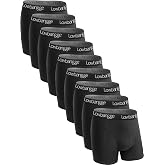 Lowbangge Men's Cotton Boxer Briefs Pack 9, Comfortable and Breathable | Men's Boxer Pack, High Elasticity Cotton, Perfect Fi
