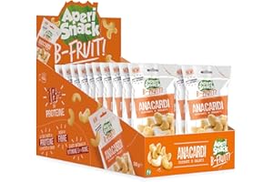 APERI SNACK Aperisnack B-Fruit - APS02.001 Astuccio Slot Anacardi Tostati al forno e Salati, Frutta secca 100% naturale tostata in forno e salata - 20 Pacchetti Monodose da 25 g