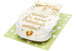 ‎GOLDPRINTZ goldprintz I Möchtest Du meine Patentante werden I Goldig bedruckte Windel-Postkarte I Patentante fragen I Schwangerschaft verkünden I Baby Verkündung -IWir bekommen ein Baby I Babynews