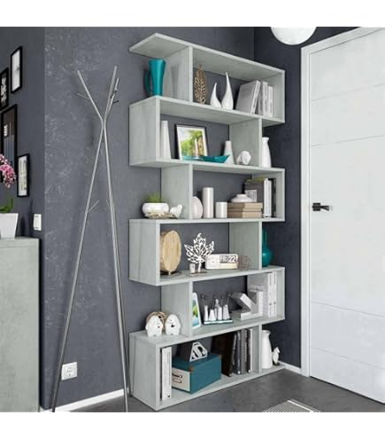 Libreria Hamal 90x20x156 Cm In Effetto Quercia - Scaffale Per Libri Ufficio Casa - Foto 5