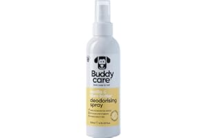 Buddycare Spray Desodorante para Perros - Vainilla y Manteca de Karité - Spray Desodorante Dulce y Nutritivo para Perros - Con Aloe Vera y Pro Vitamina B5 200 ml (paquete de 1)