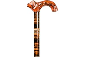 MASTER OF CHESS Superbe BÂTON DE Marche en Bois SCULPTÉ À LA Main DE Loup. 100% fabriqué à la Main, Canne Artisanale, escroc (3 Couleurs!)