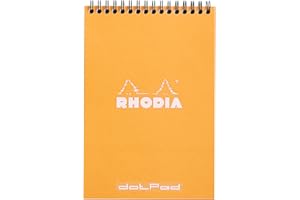 ‎RHODIA Rhodia 16503C Notizblock Note Pad (mit Doppelspirale, DIN A5, Dot Grid, 80 g, 14.8 x 21 cm, 80 Blatt) 1 Stück orange