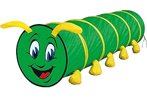 Bino & Mertens 82805 Tunnel Tausendfüssler Kinder Spielzeug ab 3 Jahre, Kinderspielzeug (Spieltunnel für drinnen und draußen, leichter Aufbau dank Pop-Up-Design, kleinfaltbar & platzsparend, schönes Design), Grün