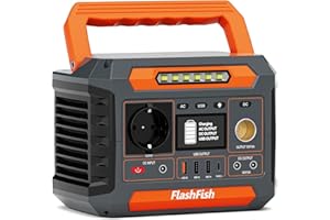 FF FLASHFISH FlashFish P66A Station Électrique portable 144,3Wh, Generateur Électrique 200W avec 230 V AC/DC/USB/type C/lumières LED, Batterie de Secours pour Camping, Voyage, Panne de courant