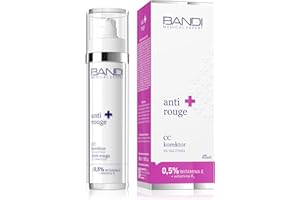 BANDI Anti-Rouge CC Capillary Soothing Face Cream - Nourishing Skin Corrector for Redness Reduction, Hydration Boost and Smooth Complexion - Ideal for Vascular Skin - Daily Use Recommended