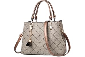 FORRICA Borsa a Mano Donna Borsa a Tracolla Squisito Ciondolo Borsetta Elegante Foglia di Acero Borse a Spalla Pelle PU Manico Bronzato D