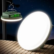 Flintronic 2 Pezzi Lanterna da Campeggio LED, 3 Modalità con Luce da Campeggio Impermeabile Portatile a Base Magnetica, Luce per Tende Ricaricabili USB & Power Bank per Campeggio/Pesca/Emergenza ecc