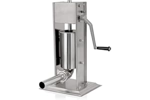 Zelsius Máquina Embutidora Profesional de Salchichas I Acero Inoxidable I Manual I Cuatro Tubos de Llenado Diferentes I Máquina con Caja de Cambios de 2 Velocidades I Válvula de Ventilación