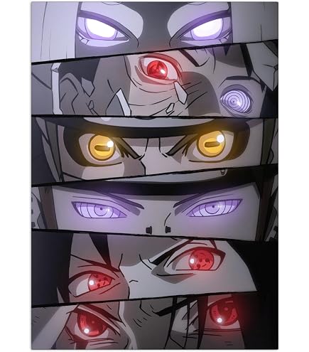 Poster Anime Naruto Uchiha Itachi Akatsuki - 28x43 Cm (11x17 Pouces), Impression Haute Qualité