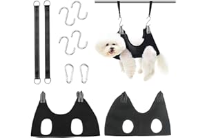 DUGEGAYL Hamac de Toilettage pour Animaux de Compagnie,4Pcs Solution Parfaite pour le Soin des Animaux Domestiques à Domicile,Convient pour Petits Chiens et Chats