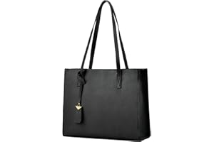Cckuu Ladies Tote Bags Simple PU Leather Top Handle Women Shoulder Handbags Work School Shopping Bags