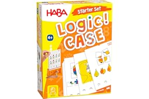 HABA Logic! CASE Starter Set 4+, Logik- & Knobelspiel für Kinder ab 4 Jahren, Rätselspiel für 1 Spieler, Reisespiel für unterwegs, Solospiel mit Selbst-Check – 1306118001