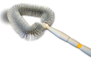 Tête de Loup Balai Brosse Vinyle | Manche télescopique | 1,10 m à 1,65 m | Nettoyage poussière Toiles d'araignées Moutons | Plafonds et Coins | Kibros 10_16_46