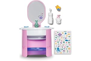 BABY born Umywalka – umywalka dla lalek ze szczoteczką do zębów i dozownikiem mydła – z prawdziwą wodą – nie wymaga baterii – wysokiej jakości akcesoria dla lalek o rozmiarze 36 cm i 43 cm