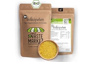‎TASTE MARKET GUTER GESCHMACK 2 kg BIO Volleipulver | Rührei Kochen Backen | Ei Ersatz | Sprühgetrocknet | Vollei | TASTE MARKET